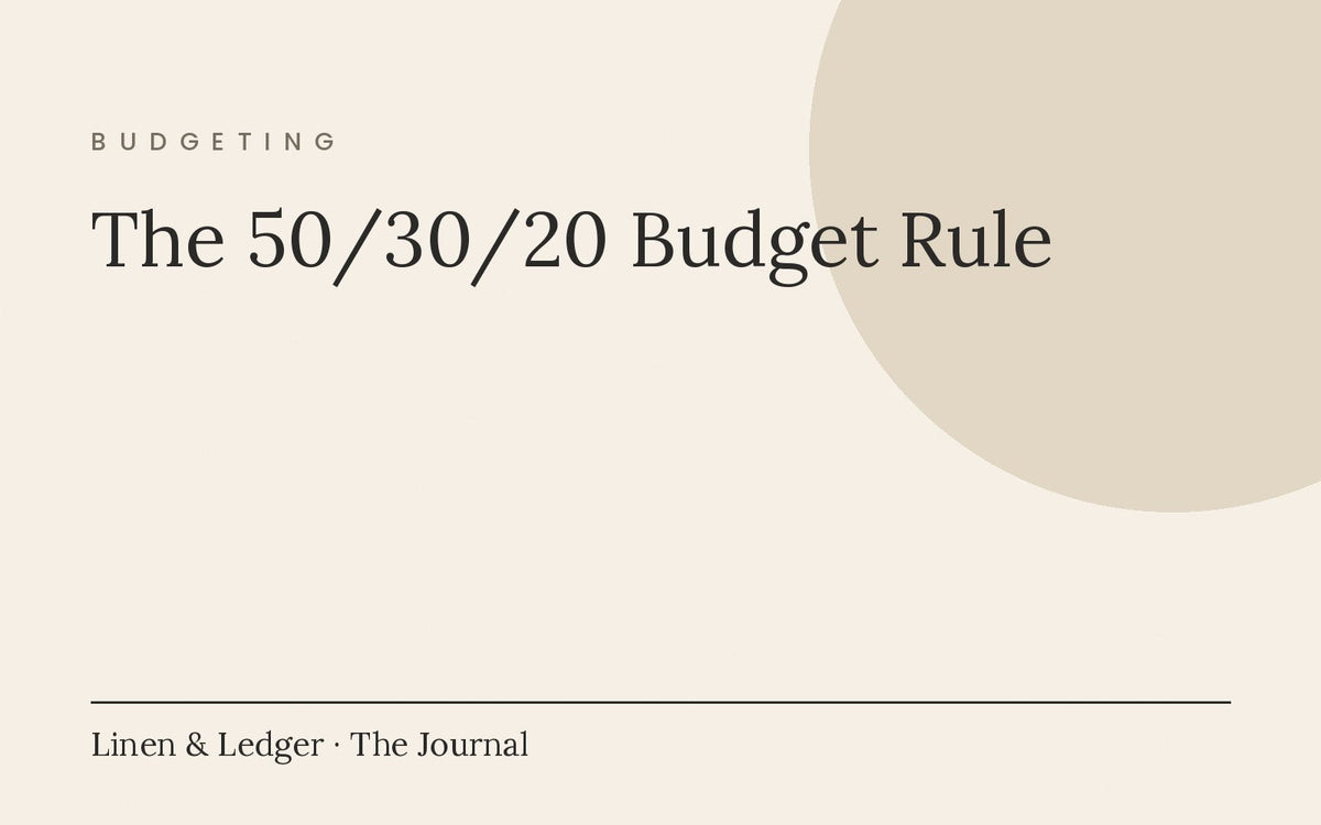 The 50/30/20 budget rule