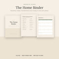 The Home Binder cover, weekly cleaning schedule and meal planner pages
