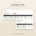 Savings Goals tab with progress bars and a Sinking Funds planner